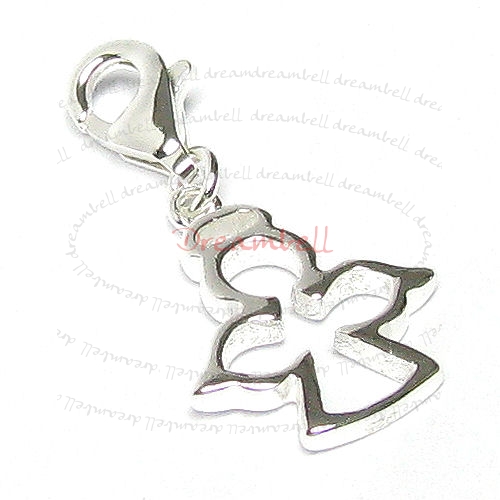 STERLING SILVER Little Angel Dangle CHARM Pendant for European Style Clip on Charm