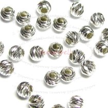 10 Sterling Silver ROUND Moon Multi Cut CORRUGATED Bead Spacer 3mm