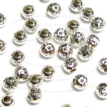 20 Sterling Silver ROUND Pyramid Cut CORRUGATED Bead Spacer 2mm