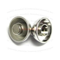 Rhodium Silver Plated 1 strand Stardust Round Ball Magnetic Clasp 8mm