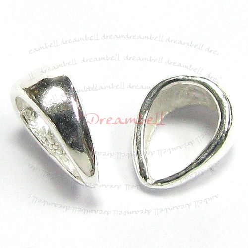 5 Sterling Silver Plain Simple Pendant Bail Connector