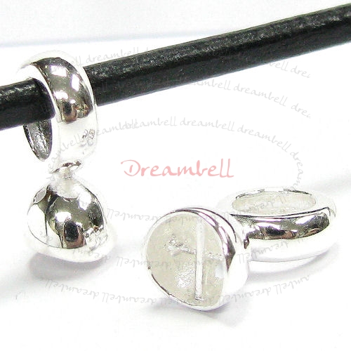 1x Sterling Silver Stringing Cup Cap Pendant Bail Connector