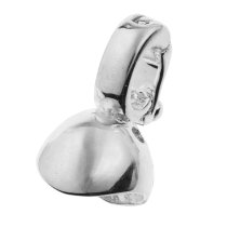 1x Sterling Silver Stringing Cup Cap Pendant Bail Clasp Connector