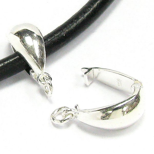 1x Sterling Silver Interchangeable Bail Pendant Connector Clasp