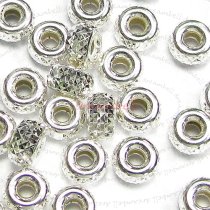 10x Bright Sterling Silver Pyramid Cut Rondelle Bead Spacer 4mm