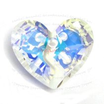 Swarovski 6263 Crystal Forever 1 Heart Charm pendant Clear AB 36mm