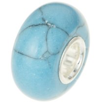 Sterling Silver TURQUOISE Round Bead for European Charm Bracelets