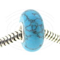 Sterling Silver TURQUOISE Round Bead for European Charm Bracelets