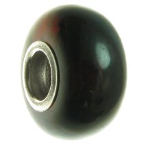 Sterling Silver Cherry Amber Round Bead for European Charm Bracelets