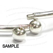 1x Sterling Silver Screw-on Ball Bead for European Charm Bangle Bracelet