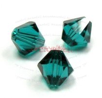 72x Swarovski Elements Xilion Crystal Bicone 5328 5301 Emerald 3mm