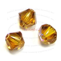 72x Swarovski Elements Xilion Crystal 5328 Topaz AB 3mm