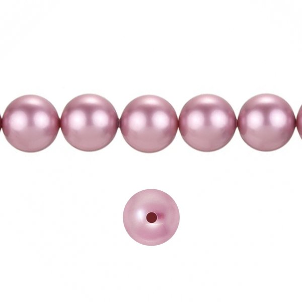50x Swarovski Crystal Pearls 5810 Round Powder Rose 6mm