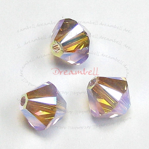 12 Swarovski Elements Xilion Crystal 5328 Light Amethyst AB 2x 6mm