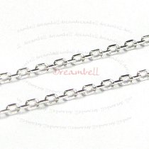 12″ Sterling silver Italian bead 030 DC Cable Chain