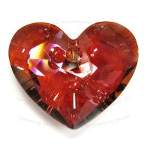 Swarovski 6264 Crystal Truly in Love Heart Charm pendant Red Magma 18mm