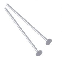 50x Silver plated Headpins Head pins 21ga 0.7mm 35mm