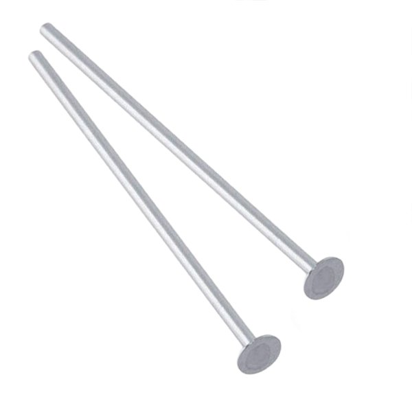 50x Silver plated Headpins Head pins 21ga 0.7mm 35mm