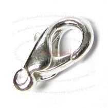 20x Silver Plated Oval trigger Pear Lobster Clasp 10mm x 5.3mm