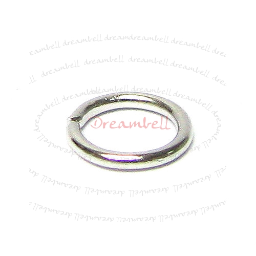 200x Rhodium plated metal Open Jump Rings Bead 5mm