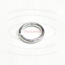 100x Silver plated on Metal Open Jump Rings round Wire 6mm