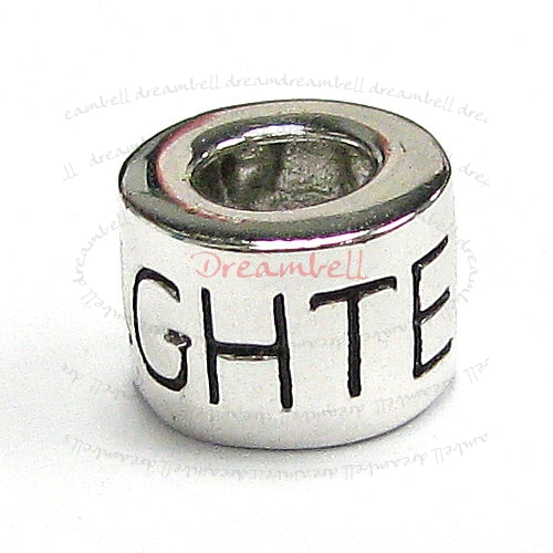 1X Sterling Silver DAUGHTER Ring enamel Beads for European Charm Bracelets