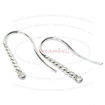 2x Sterling Silver SPIRAL Earring Earwire French Hook