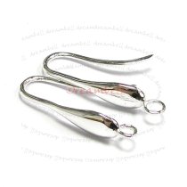 2x Sterling Silver Teardrop Earring Earwire French Hook 19mm