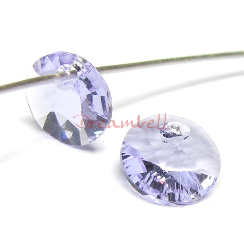 24x Swarovski Crystal 6428 Xilion Rivoli Pendant Charm Violet 6mm