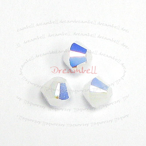 24x Swarovski Elements Xilion Crystal Bicone Bead 5328 Alabaster AB 4mm