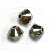 24x Swarovski Elements Xilion Crystal Beads 5328 Bronze Shade 2x 4mm