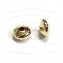 8x 14k Gold Filled Round Saucer bead spacer 3.5mm 2mm