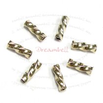 10x 14k Gold Filled Twist Square Tube Bead Spacer 1.3mm x 5mm