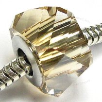 1x Swarovski Elements Crystal 5920 Becharmed Helix Bead Golden Shadow 14mm