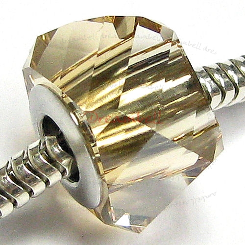 1x Swarovski Elements Crystal 5920 Becharmed Helix Bead Golden Shadow 14mm