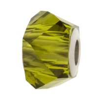 1x Swarovski Elements Crystal 5920 Becharmed Helix Bead Olivine 14mm