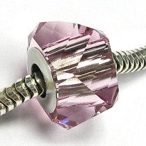 1x Swarovski Elements Crystal 5920 Becharmed Helix Bead Light Rose 14mm
