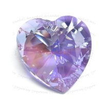 1x Swarovski Crystal XILION Heart Charm pendant Violet 18mm 6228 AB