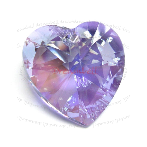 1x Swarovski Crystal XILION Heart Charm pendant Violet 18mm 6228 AB