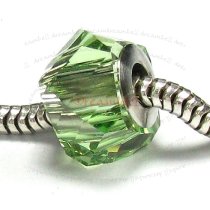 1x Swarovski Elements Crystal 5920 Becharmed Helix Bead Peridot 14mm