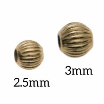 10x 14k Gold Filled Round Corrugated Spcer BEAD 2.5mm
