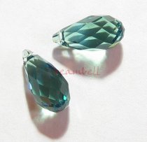 2x Swarovski Crystal Teardrop Briolette 6010 ERINITE 13mm