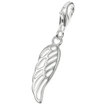 STERLING SILVER Angel Wing Dangle CHARM Pendant for European Lobster Clip on Charm