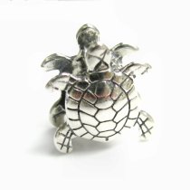 1x Sterling silver Turtle Bead for European Charm Bracelets