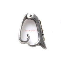 1x Sterling SILVER Bail CLASP Pearl Changeable Shortener Enhancer MARCASITE