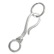 1x Bright Sterling silver hook Eye Bead Clasp