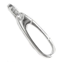 1x Sterling Silver Oval Triggerless Lobster Clasp Connector Bail 30mm
