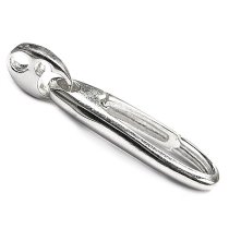 1x Sterling Silver Oval Triggerless Lobster Clasp Connector Bail 30mm