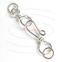 1x HUGE Sterling Silver Fish Hook Eye Clasp