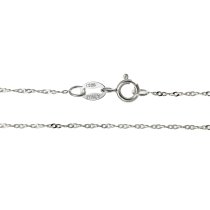 1 x Sterling Silver OVAL Giotto Chain Brill Necklace with spring ring 16"
